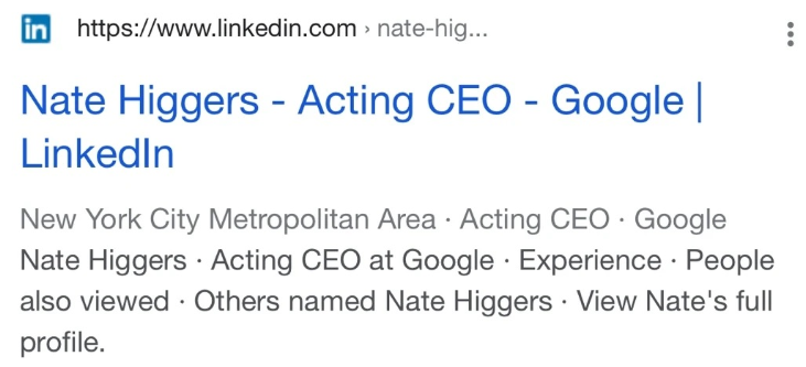 the acting CEO of Google.