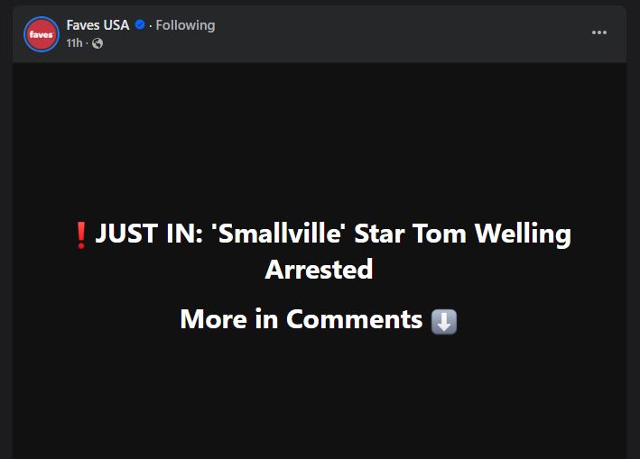 ‘Smallville’ Star Tom Welling Arrested for DUI in Yreka, California