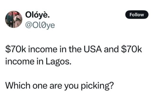 70k in Lagos